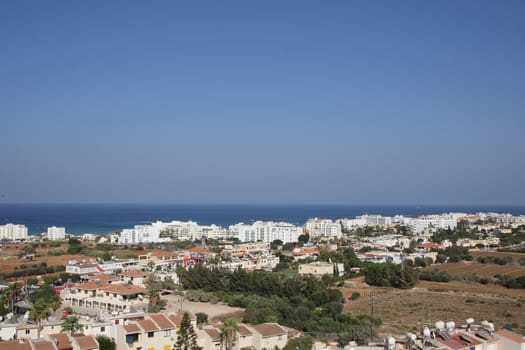 The sea resort city from height