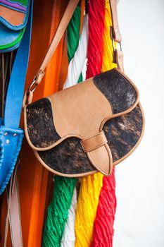 Colombian traditional leather satchel from the Antioquia Region called Carriel