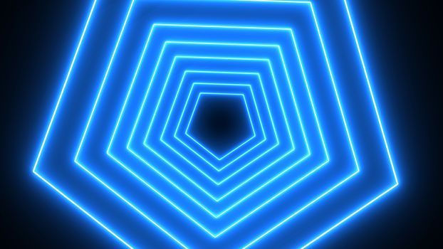 Abstract neon poligonal background. Digital illustration. 3d rendering