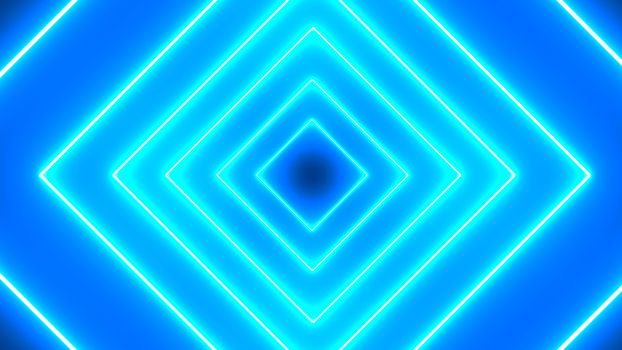 Abstract background with neon squares. 3d rendering