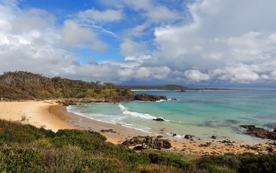 Idyllic views over Mullimburra Point Beach in Meringo