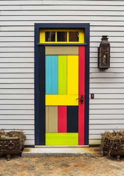 Front Door of a New England house in Portsmouth, New Hampshire