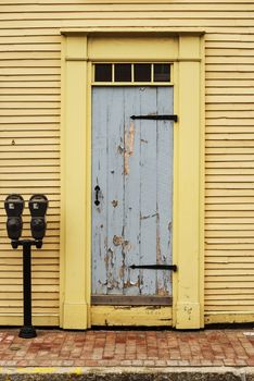 Front Door of a New England house in Portsmouth, New Hampshire