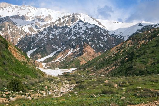 Chimgan mountains, Uzbekistan, on a sunny day