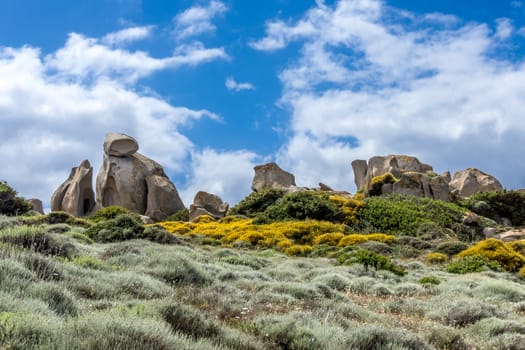 Unusual Rock Formation near the Sea at Capo Testa Sardinia