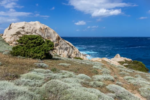 Unusual Rock Formation near the Sea at Capo Testa Sardinia