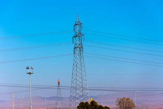 electrical transmission lines and wire from it  in Afyon, Turkey