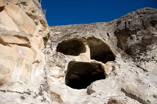caves which resambles to the human face in Afyon, Turkey