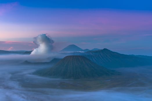 Mount Bromo volcano (Gunung Bromo) in Bromo Tengger Semeru National Park, East Java, Indonesia