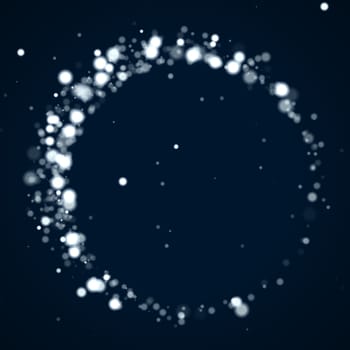 Illustration of a night stars circle bokeh background