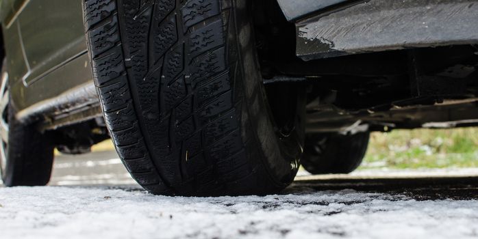 Winter tires on snow is the basis for a safe ride.