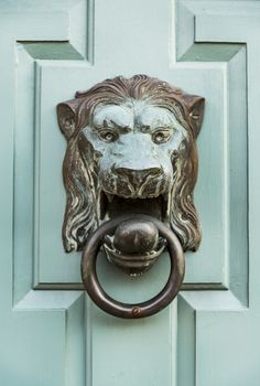 Detail of Front Door of a New England house in Portsmouth, New Hampshire