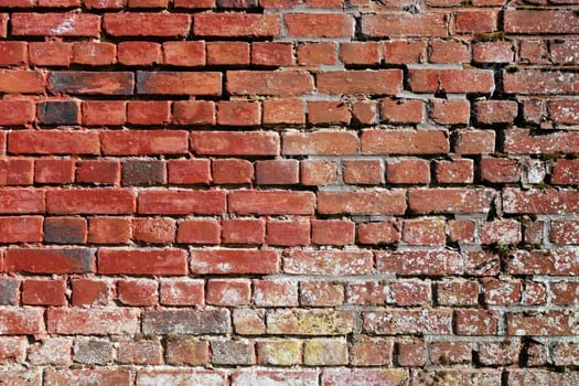 Old orange brick wall texture background. Wallpaper