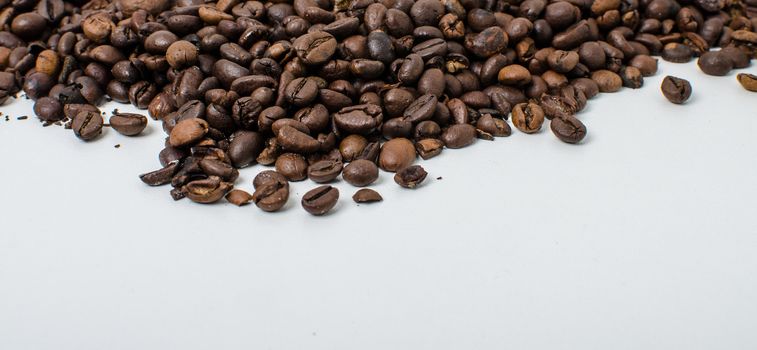 Roasted coffee beans to prepare a hot drink.