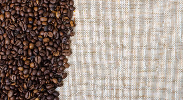 Roasted coffee beans to prepare a hot drink.