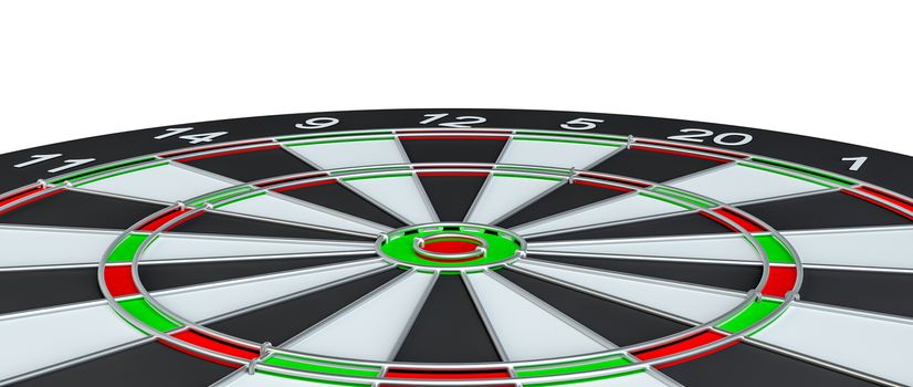 Dart board, isolated on white background . 3d illustration