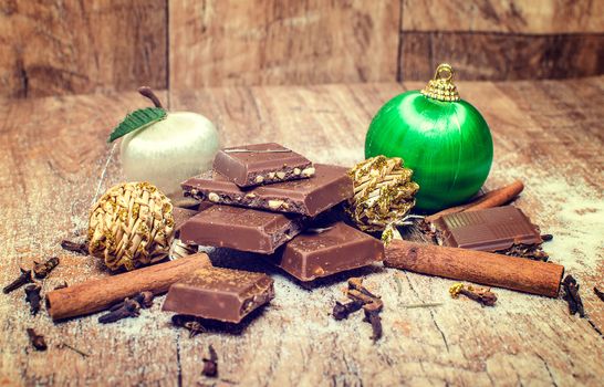 
Christmas chocolate with cinnamon will bring you a christmas mood.