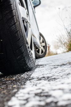 Winter tires on snow is the basis for a safe ride.