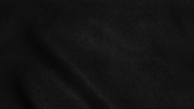 black cloth background abstract with soft waves. 3d rendering