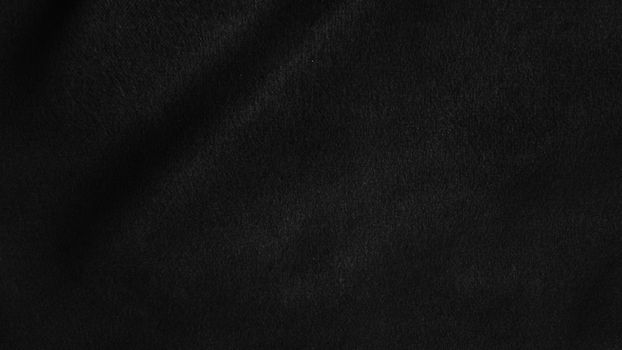 black cloth background abstract with soft waves. 3d rendering