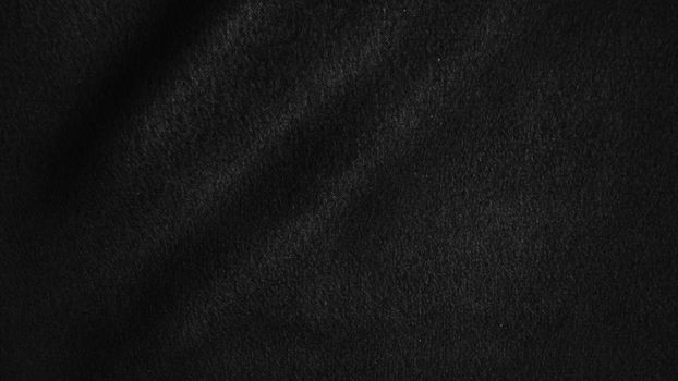 black cloth background abstract with soft waves. 3d rendering