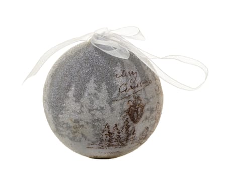 christmas decoration ball on white isolated background