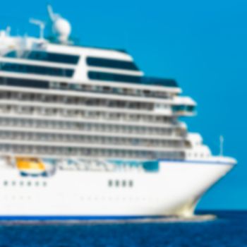 Cruise liner - soft lens bokeh image. Defocused background