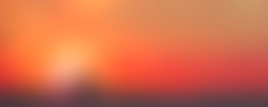 Abstract orange yellow sunset soft blurred background. Canvas for any project