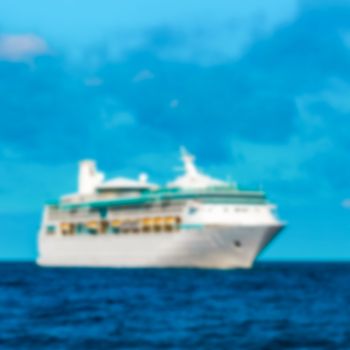 Cruise liner - soft lens bokeh image. Defocused background