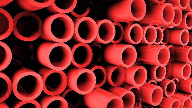 Abstract background with Iron pipes. 3d rendering