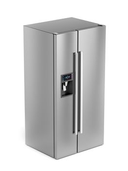 Big fridge on white background