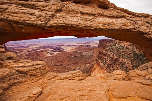 The Mesa Arch in Canyonlands National Park near Moab Utah