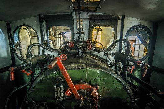 Engine room - detail of a steam locomotive