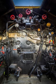 Engine room - detail of a steam locomotive