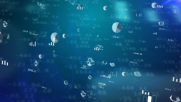 Abstract Business finance chart, diagram, bar, graphic background. 3d illustration.