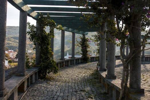 Garden viewpoint of the village of Monchique, located in Portugal.