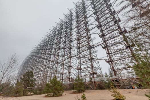 Soviet military Radar System Duga near Chernobyl Nuclear Power Plant