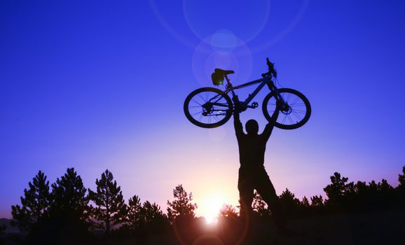 bike ride in the forest