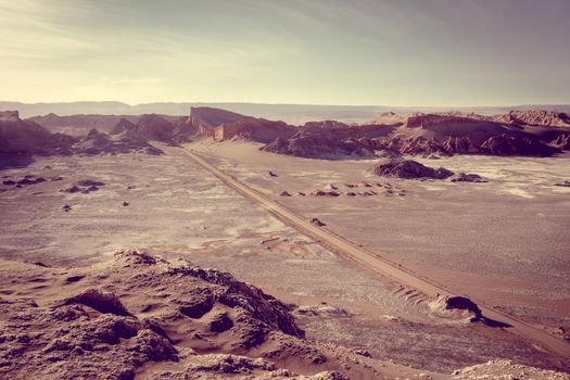 Valle de la Luna landscape in San Pedro de Atacama, Chile