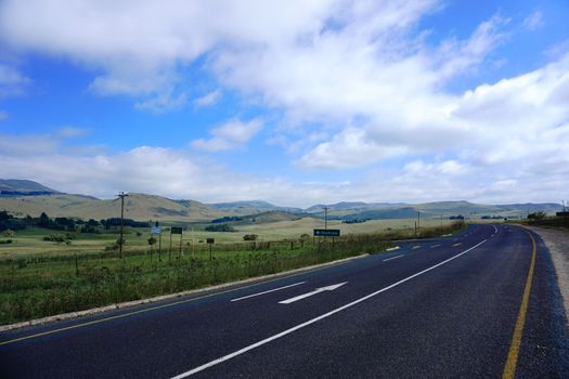 Road Countryside Scenic road highway over rural hills countryside landscape