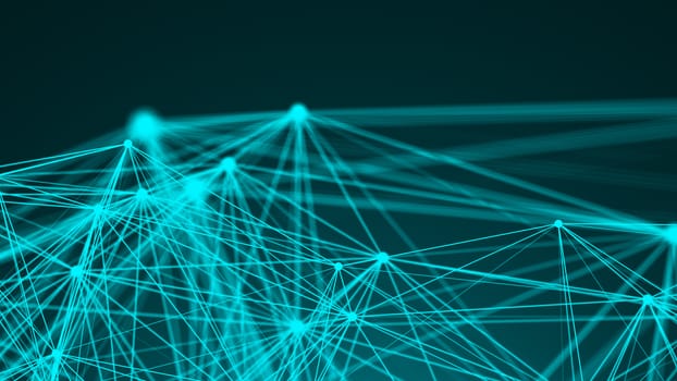 Abstract connection dots. Technology background. Network concept. 3d rendering