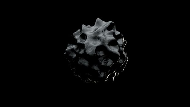 Abstract Organic Sphere Object Virus. 3d rendering.