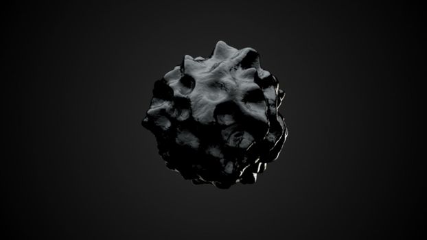 Abstract Organic Sphere Object Virus. 3d rendering.