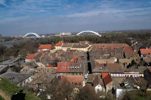 View on old Petrovaradin old town, Serbia