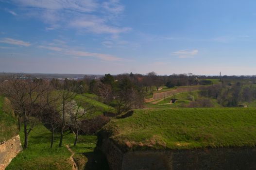 Landscape at Petrovaradin fortress, Serbia