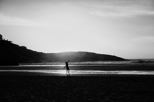 Siluette of a kid near cape town