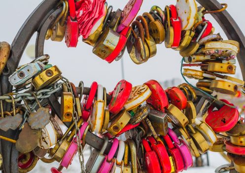 a lot of rust locks heart lock winter