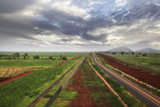 Railway from Mombasa to Nairobi, first new railway, laid in Kenya after gaining independence.