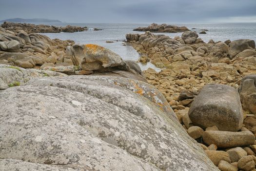 Beautiful landscape of Galicia, coastline close to O Grove, Spain, Europe