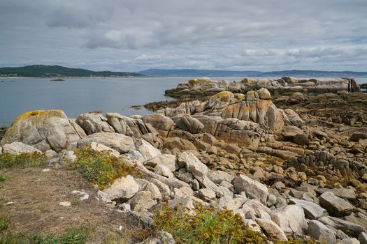 Beautiful landscape of Galicia, coastline close to O Grove, Spain, Europe